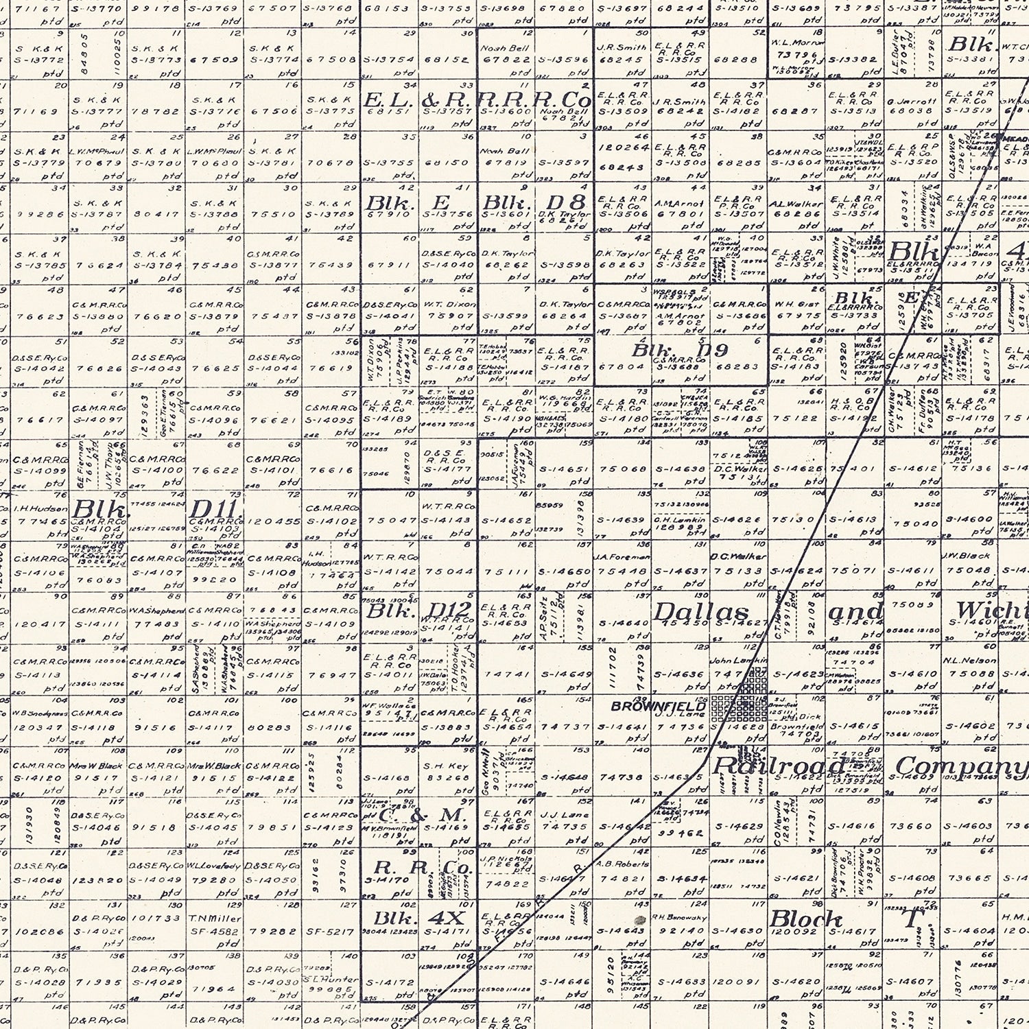 Vintage Map of Terry County, Texas 1926