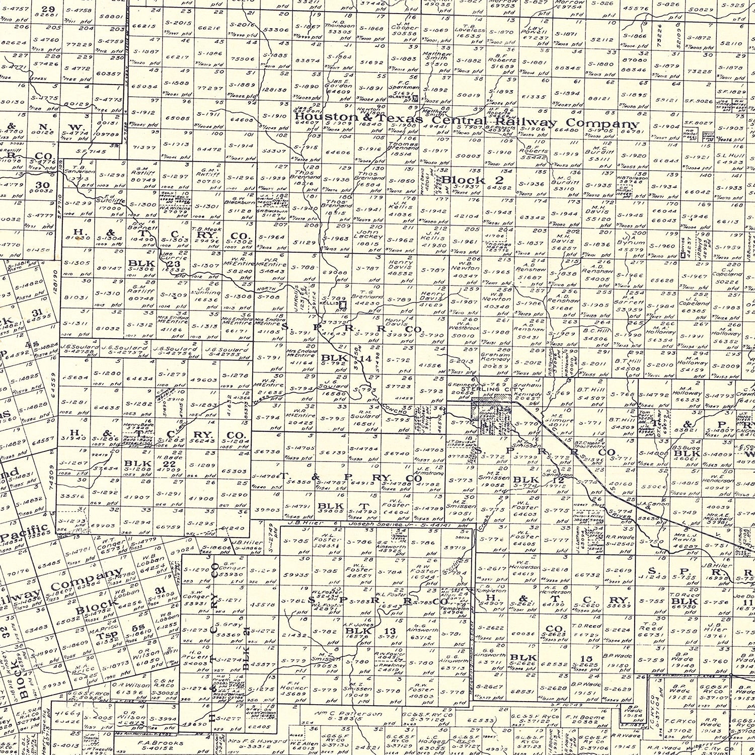 Vintage Map of Sterling County, Texas 1926