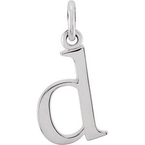 Sterling Silver Lowercase Initial d 16" Necklace