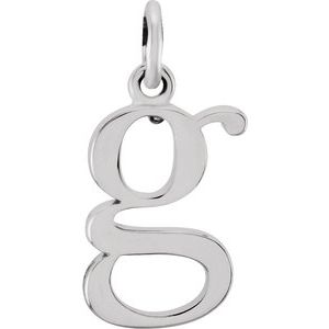 Sterling Silver Lowercase Initial g 16" Necklace