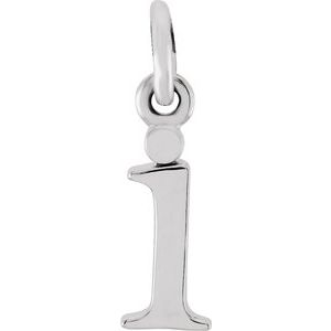 Sterling Silver Lowercase Initial i Charm/Pendant