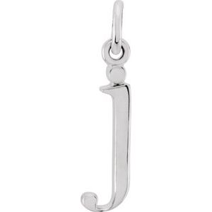 Sterling Silver Lowercase Initial j Charm/Pendant