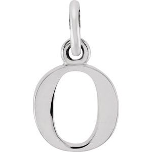Sterling Silver Lowercase Initial o 16" Necklace