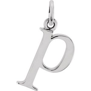 Sterling Silver Lowercase Initial p Charm/Pendant
