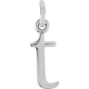 Sterling Silver Lowercase Initial T Charm/Pendant