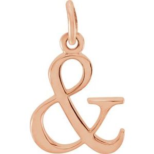 18K Rose Gold-Plated Sterling Silver Ampersand Charm/Pendant