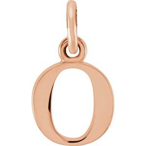 18K Rose Gold-Plated Sterling Silver Lowercase Initial o Charm/Pendant