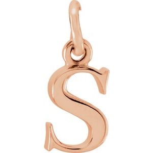 18K Rose Gold-Plated Sterling Silver Lowercase Initial s Charm/Pendant