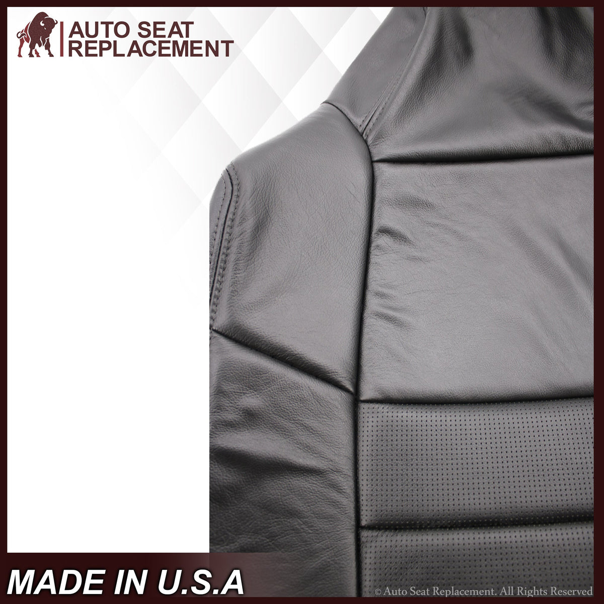 2002-2007 Ford F-250/F-350 Lariat Seat Cover in Black with Perforated Inserts: Choose From Variants