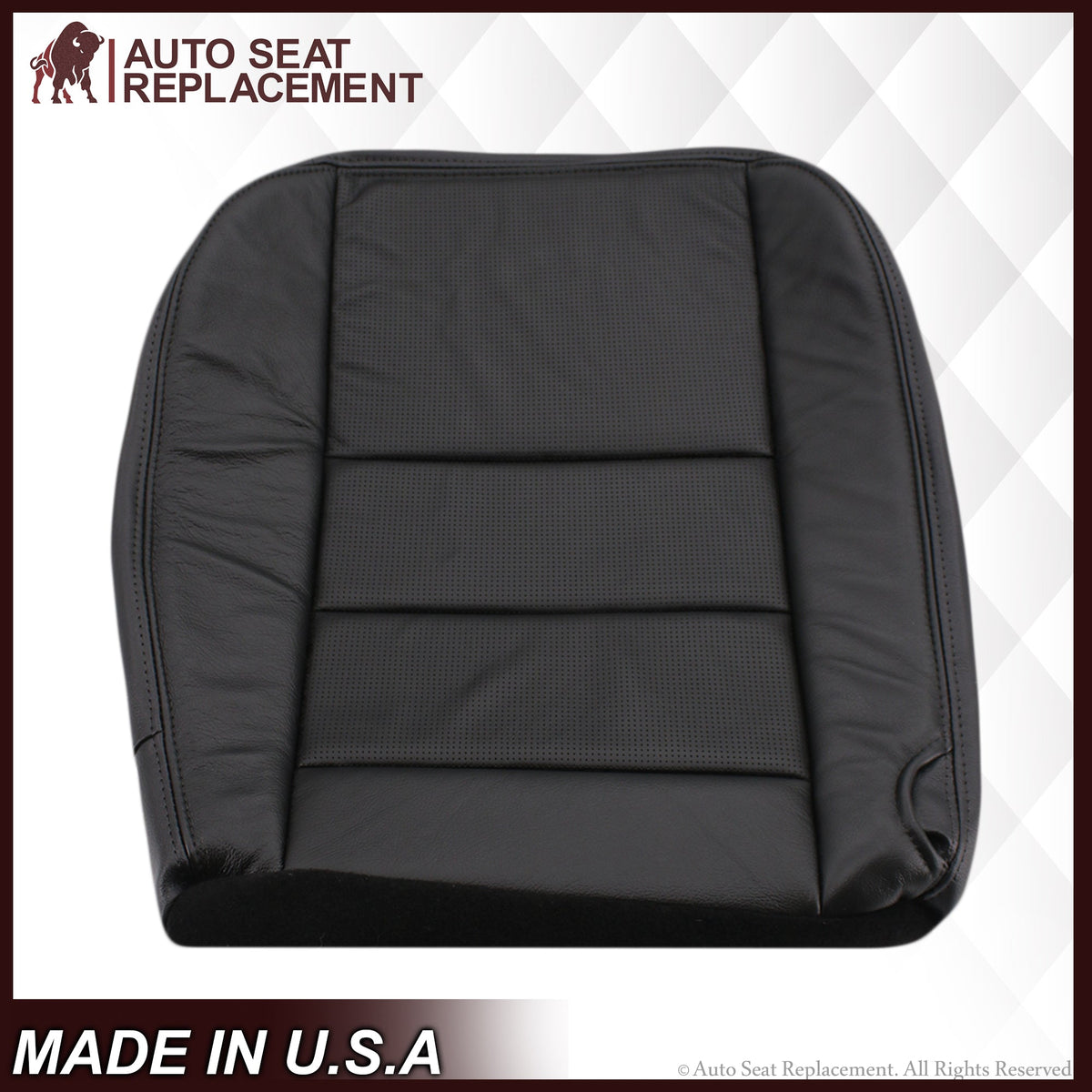 2002-2007 Ford F-250/F-350 Lariat Seat Cover in Black with Perforated Inserts: Choose From Variants