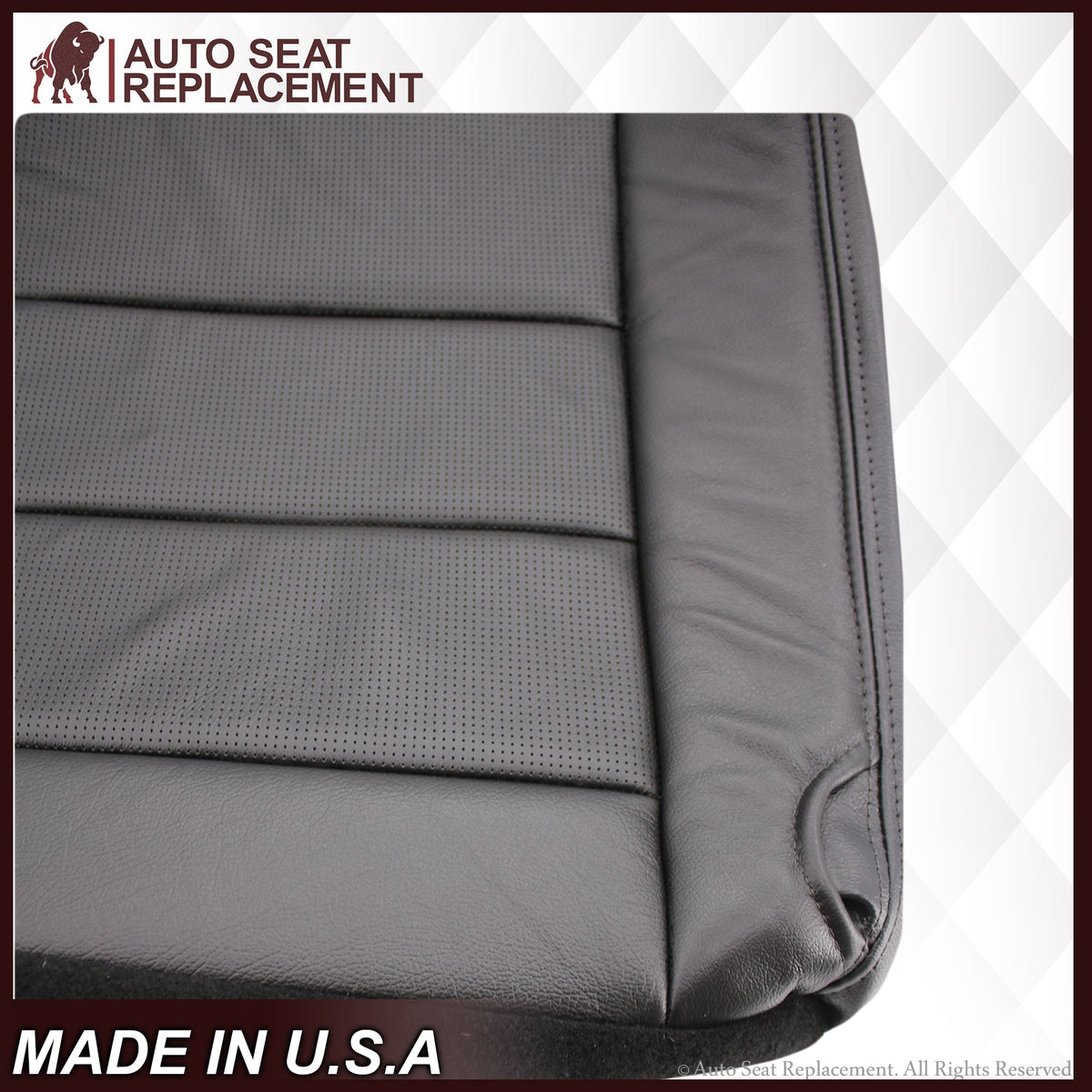 2002-2007 Ford F-250/F-350 Lariat Seat Cover in Black with Perforated Inserts: Choose From Variants