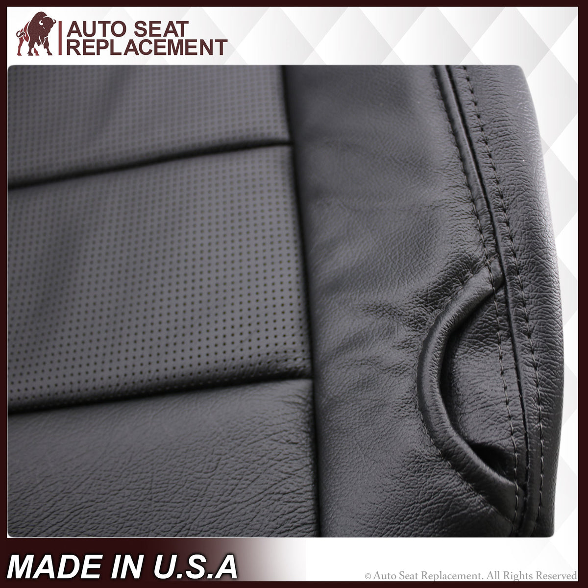 2002-2007 Ford F-250/F-350 Lariat Seat Cover in Black with Perforated Inserts: Choose From Variants