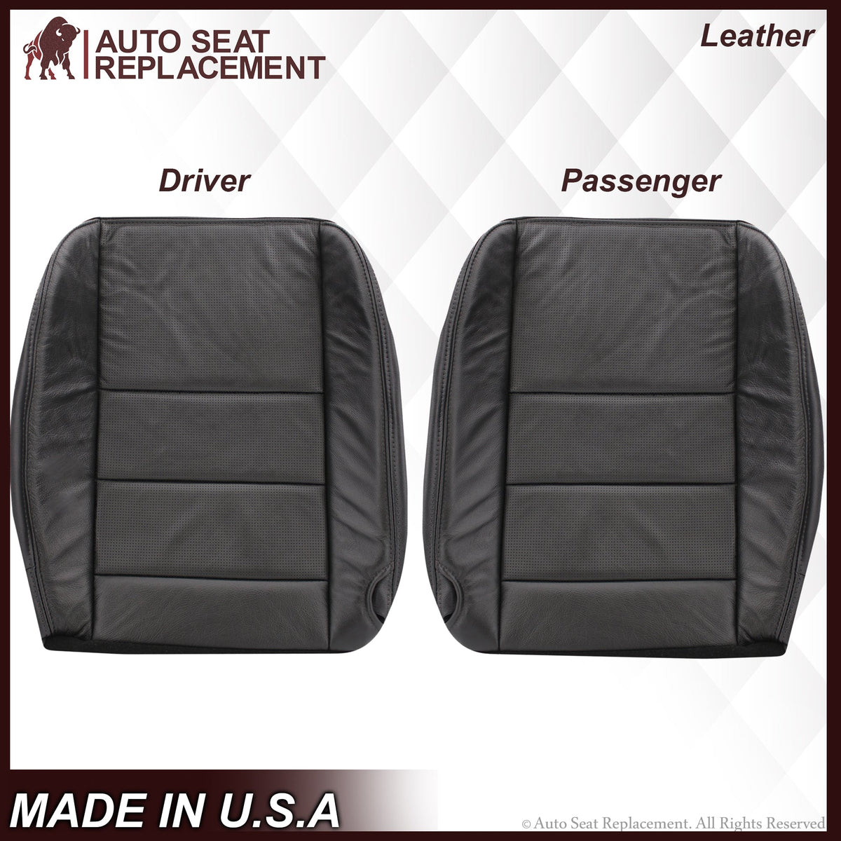2002-2007 Ford F-250/F-350 Lariat Seat Cover in Black with Perforated Inserts: Choose From Variants