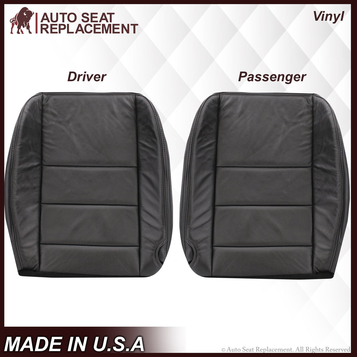 2002-2007 Ford F-250/F-350 Lariat Seat Cover in Black with Perforated Inserts: Choose From Variants