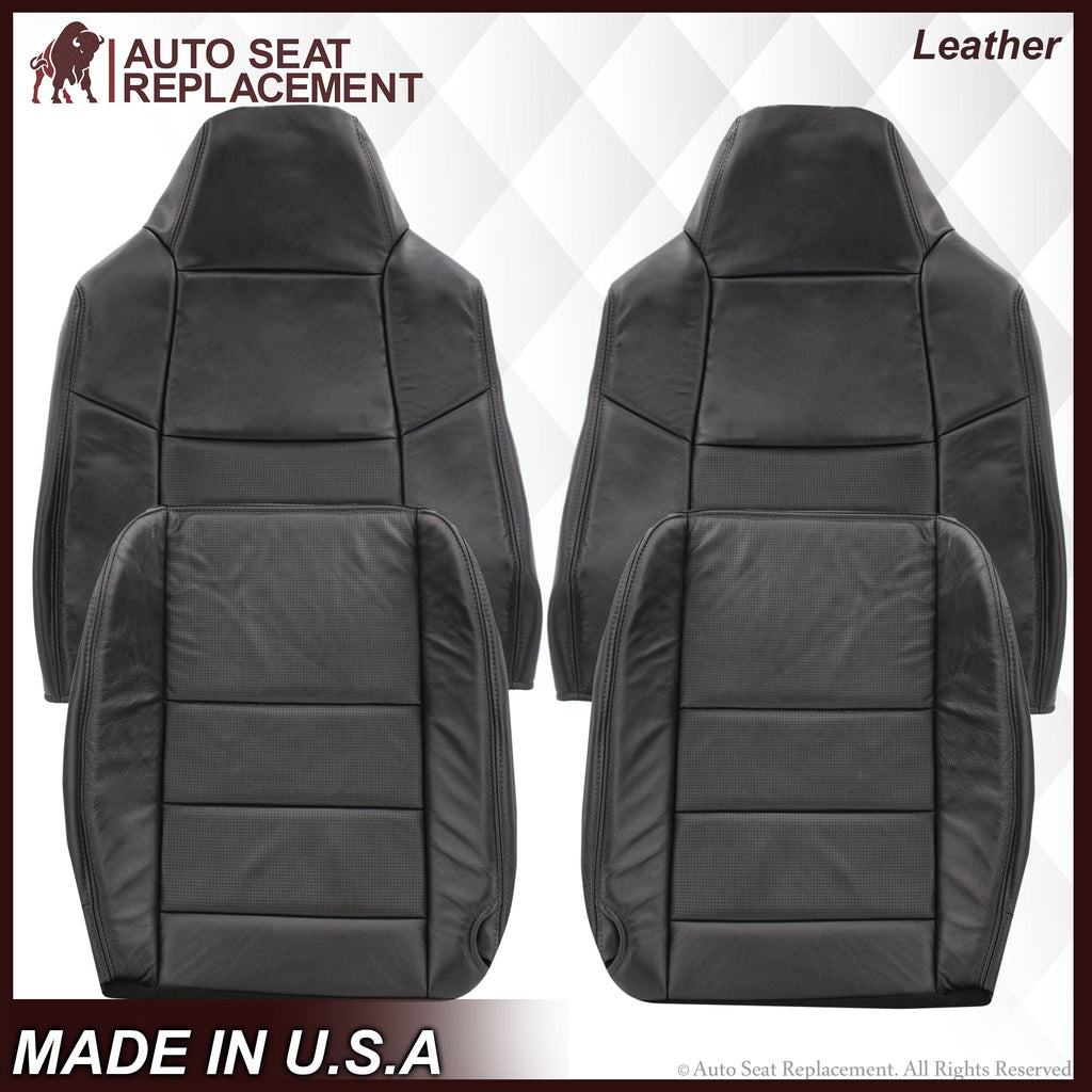 2002-2007 Ford F-250/F-350 Lariat Seat Cover in Black with Perforated Inserts: Choose From Variants