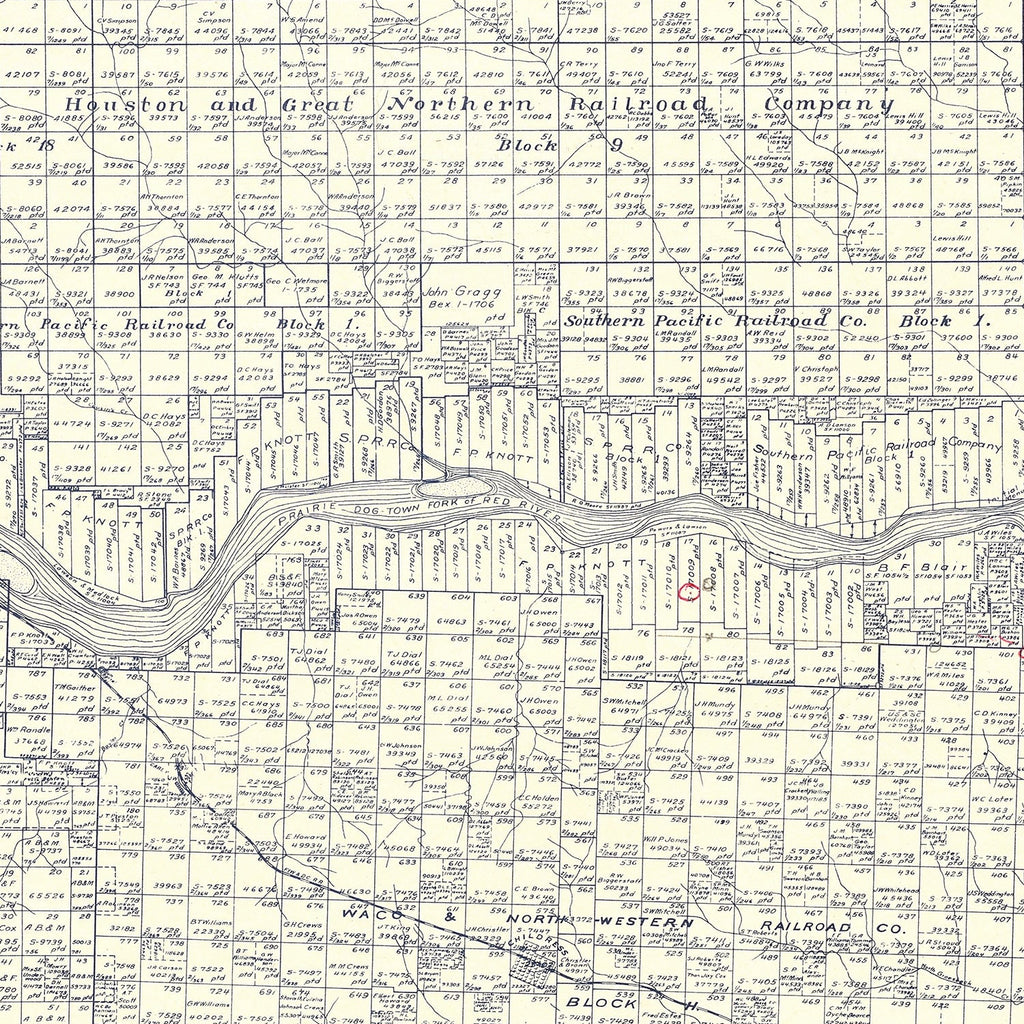 Vintage Map of Childress County, Texas 1921