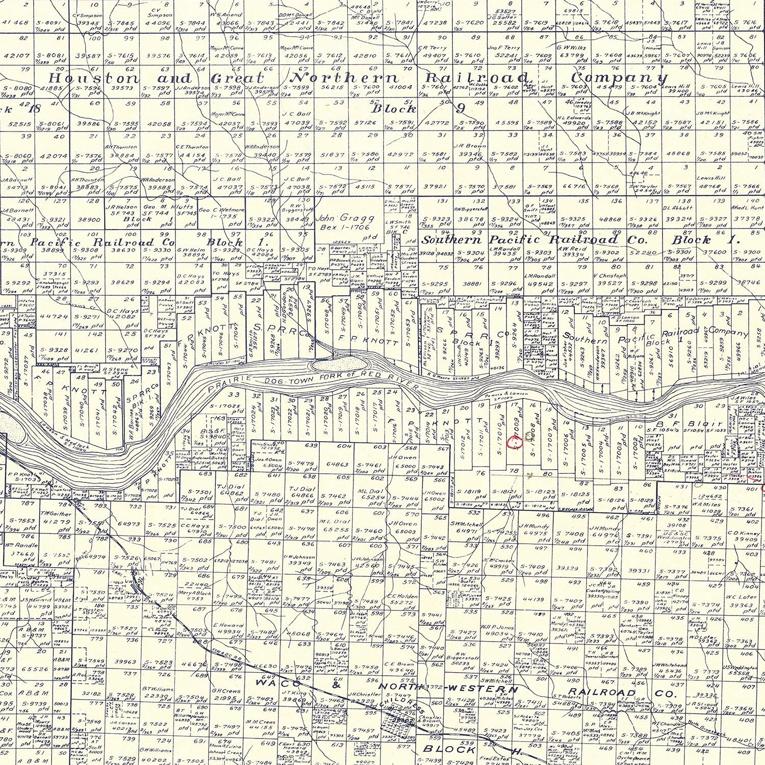 Vintage Map of Childress County, Texas 1921