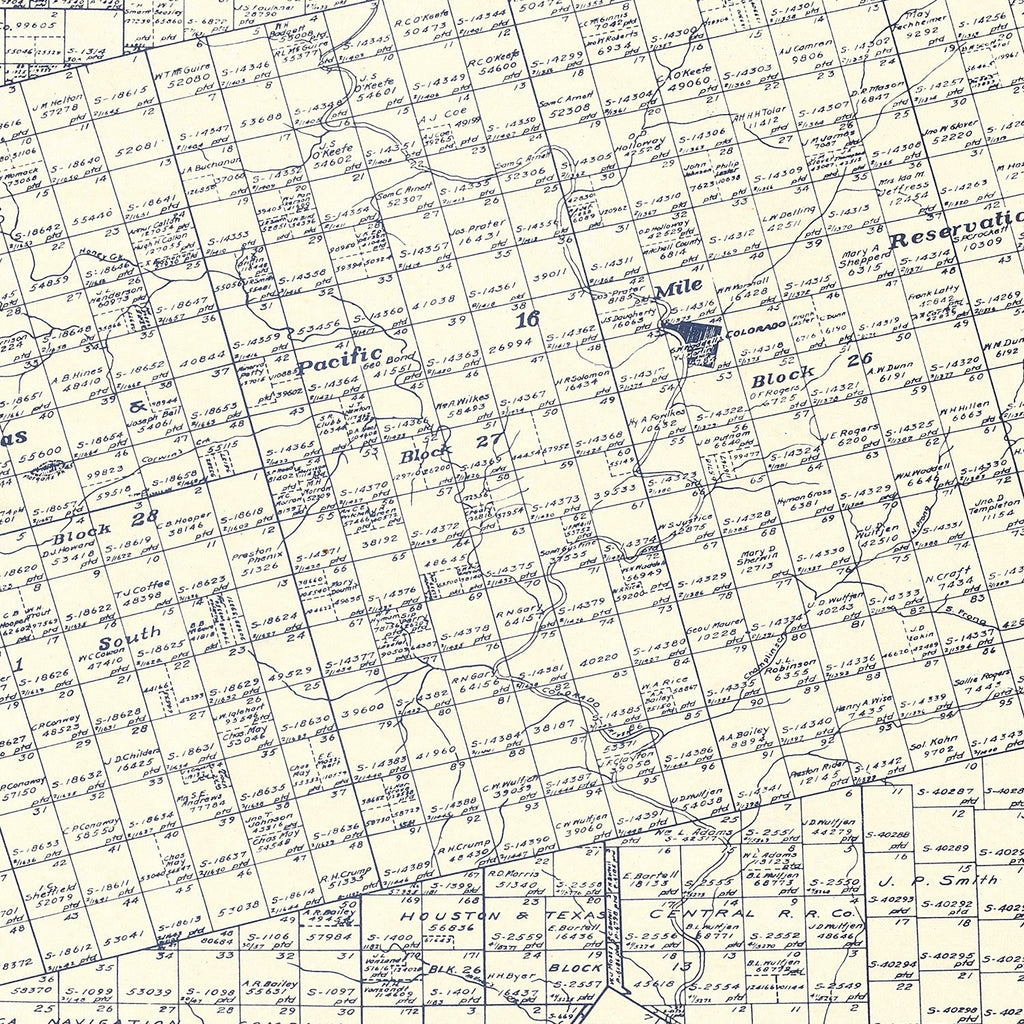 Vintage Map of Mitchell County, Texas 1922