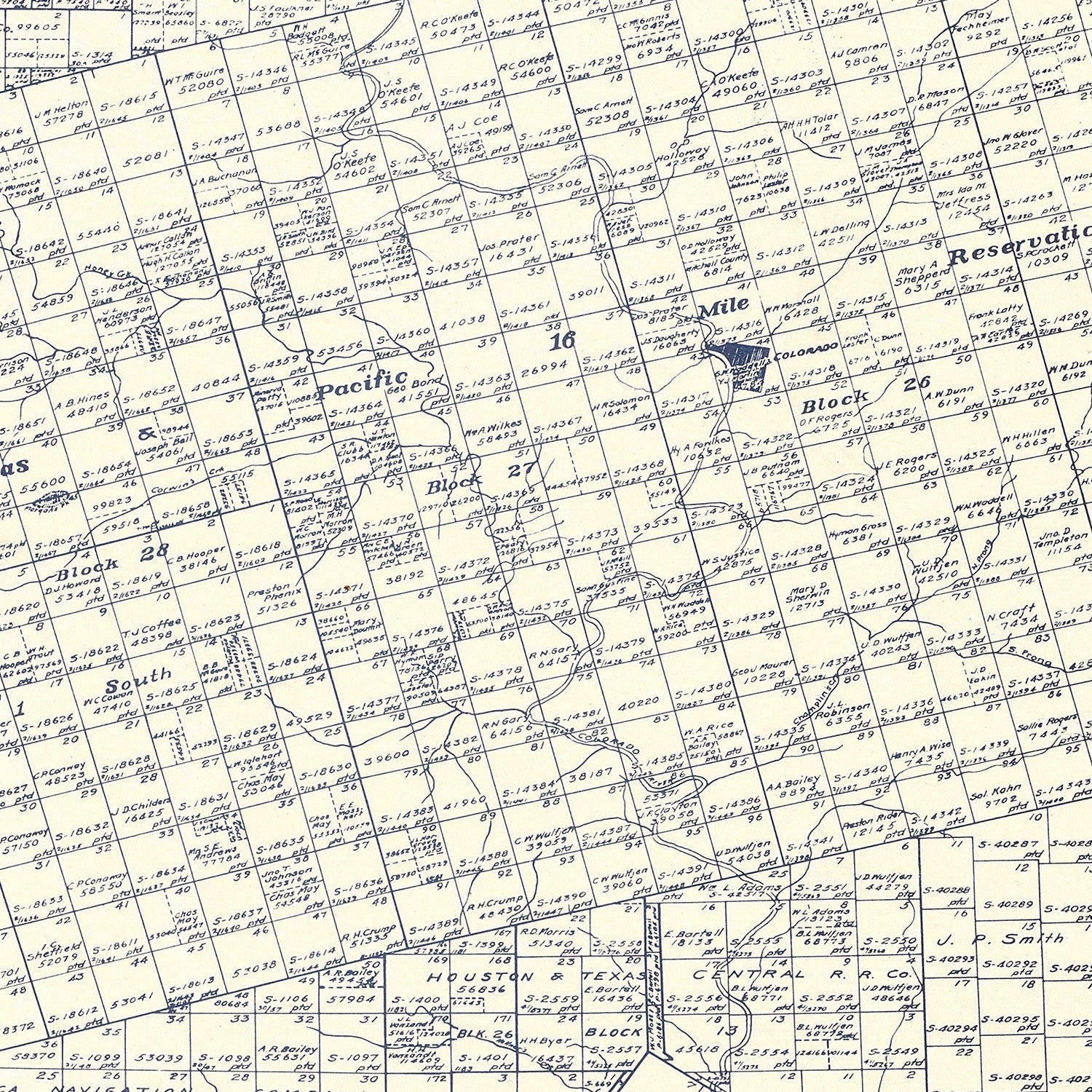 Vintage Map of Mitchell County, Texas 1922