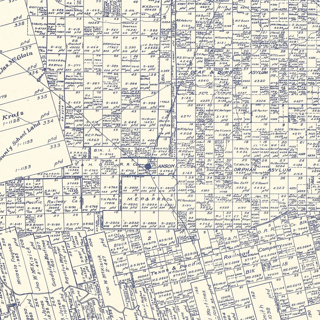 Vintage Map of Jones County, Texas 1921