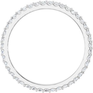 14K White 3/8 CTW Natural Diamond Eternity Band Size 7