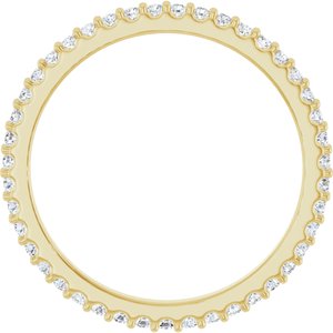 14K Yellow 3/8 CTW Natural Diamond Eternity Band Size 7