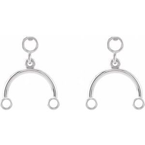 Sterling Silver 2.5 mm Round Accented Mobile Earring – image 2
