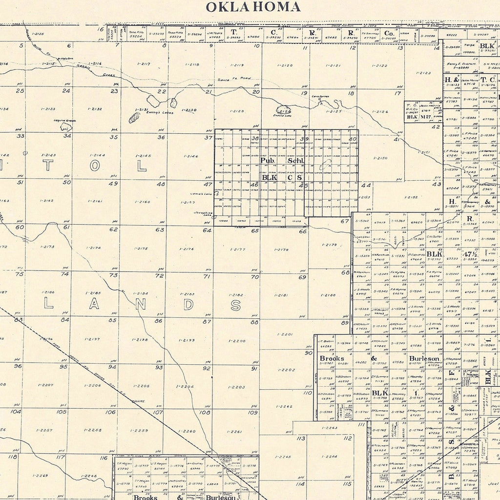 Vintage Map of Dallam County, Texas 1926