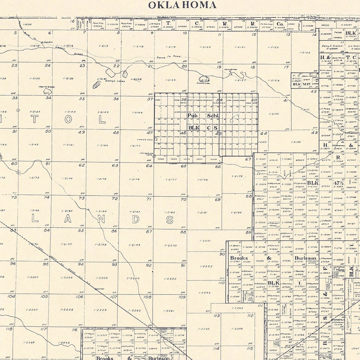 Vintage Map of Dallam County, Texas 1926