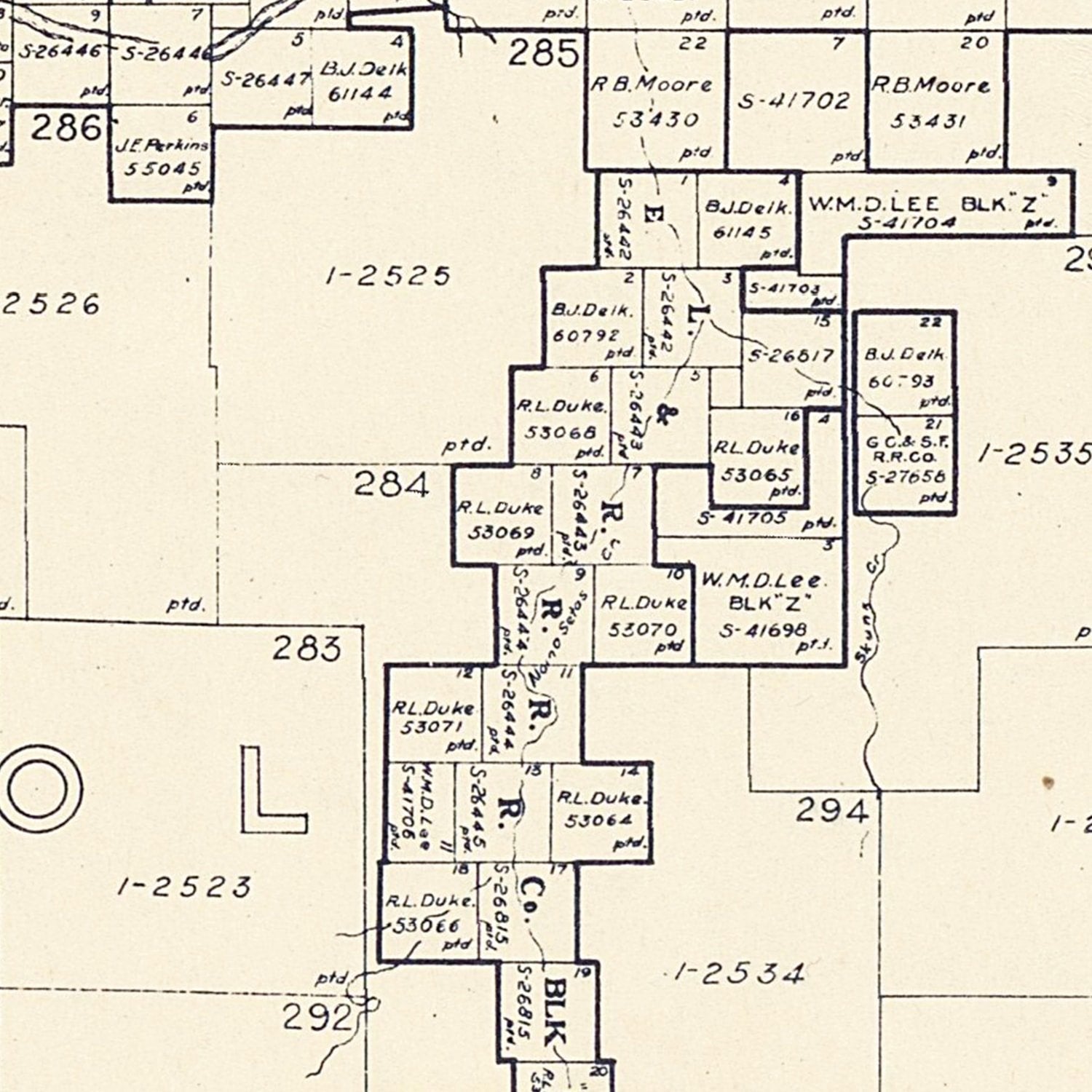 Vintage Map of Oldham County, Texas 1925