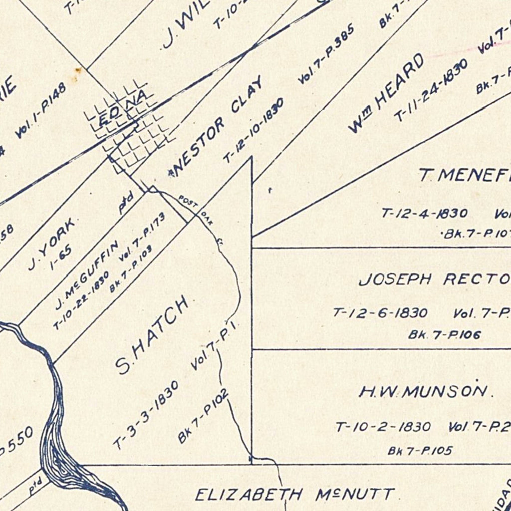 Vintage Map of Jackson County, Texas 1920