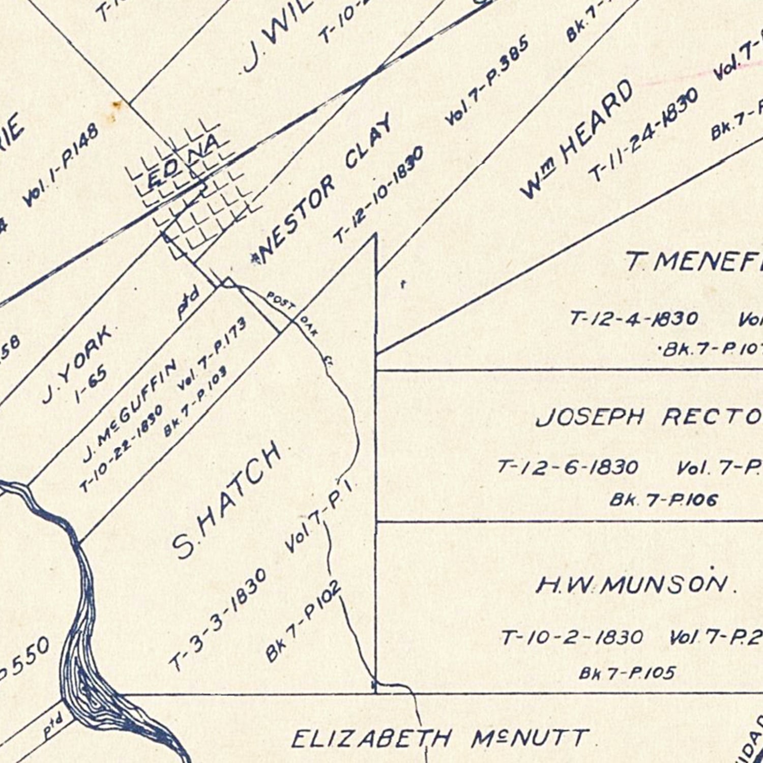 Vintage Map of Jackson County, Texas 1920