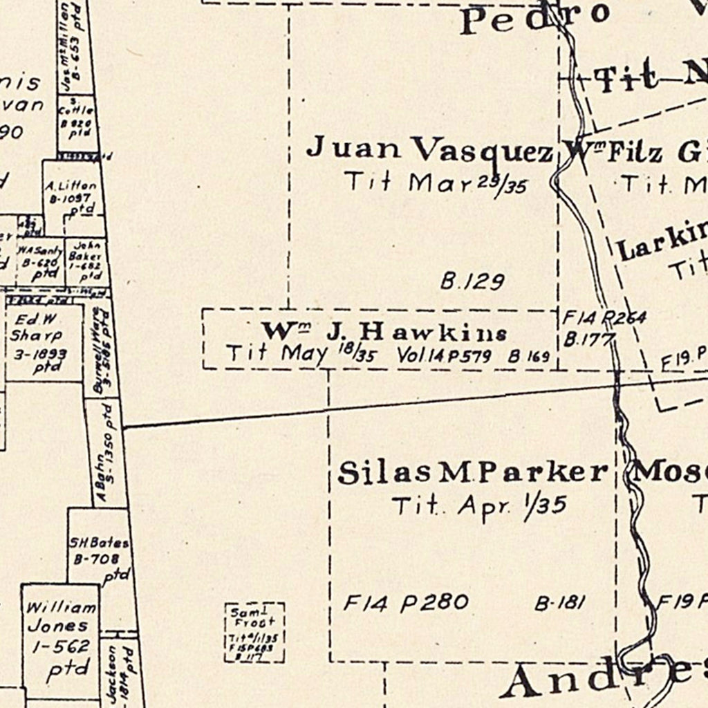 Vintage Map of Limestone County, Texas 1922