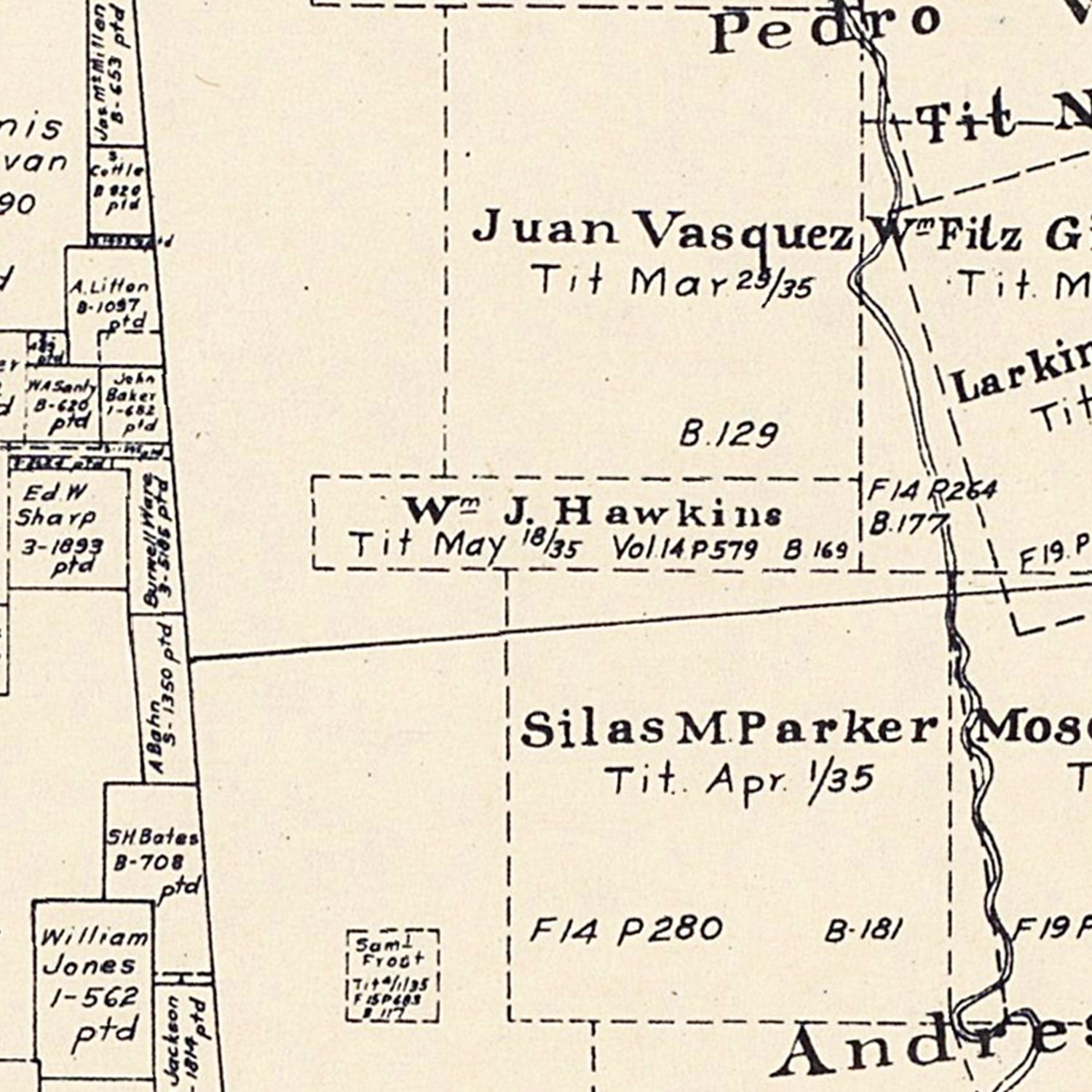 Vintage Map of Limestone County, Texas 1922