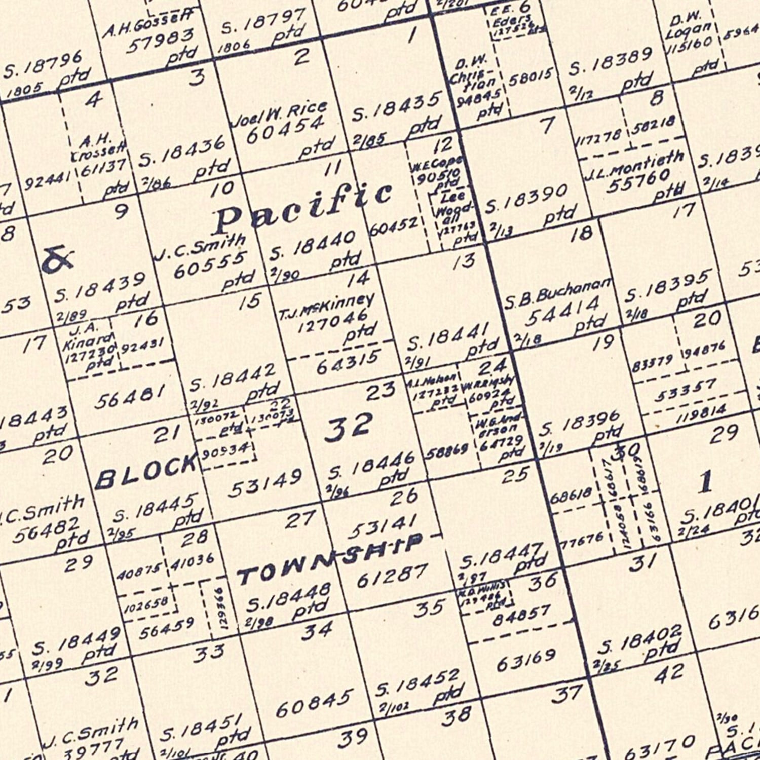 Vintage Map of Howard County, Texas 1922