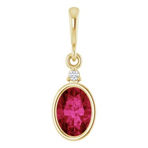 Accented Bezel-Set Pendant