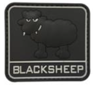 Big Black Sheep - Black and Gray - PVC Patch