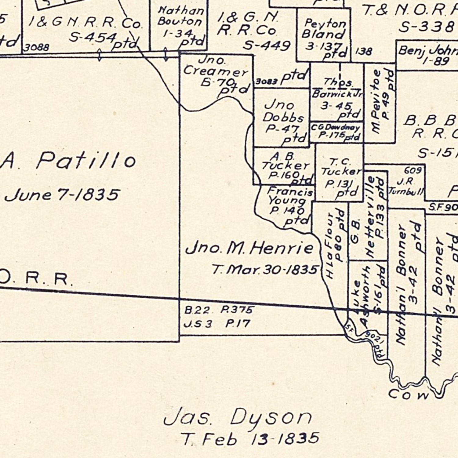 Vintage Map of Orange County, Texas 1921