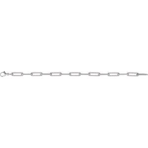 14K White Gold 1 CTW Lab-Grown Diamond Link 7" Bracelet – image 3