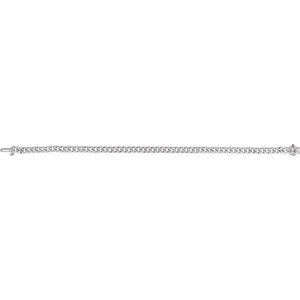 14K White Gold 1/2 CTW Natural Diamond Link 7 1/4" Bracelet – image 2