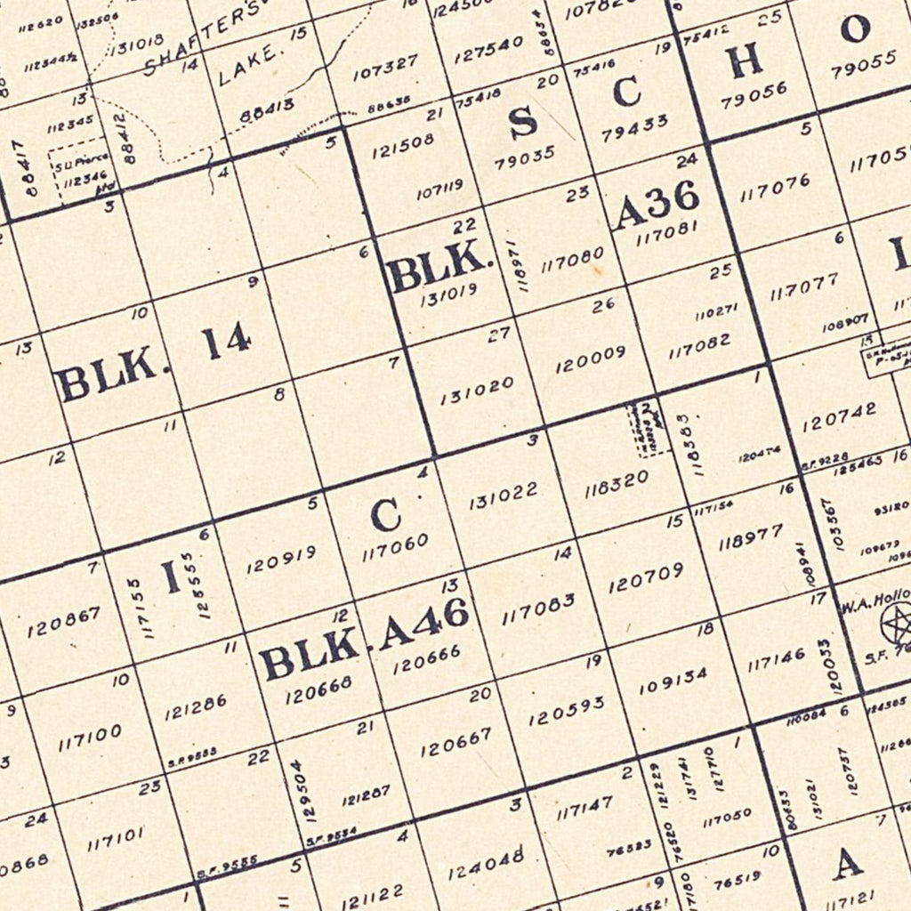 Vintage Map of Andrews County, Texas 1925