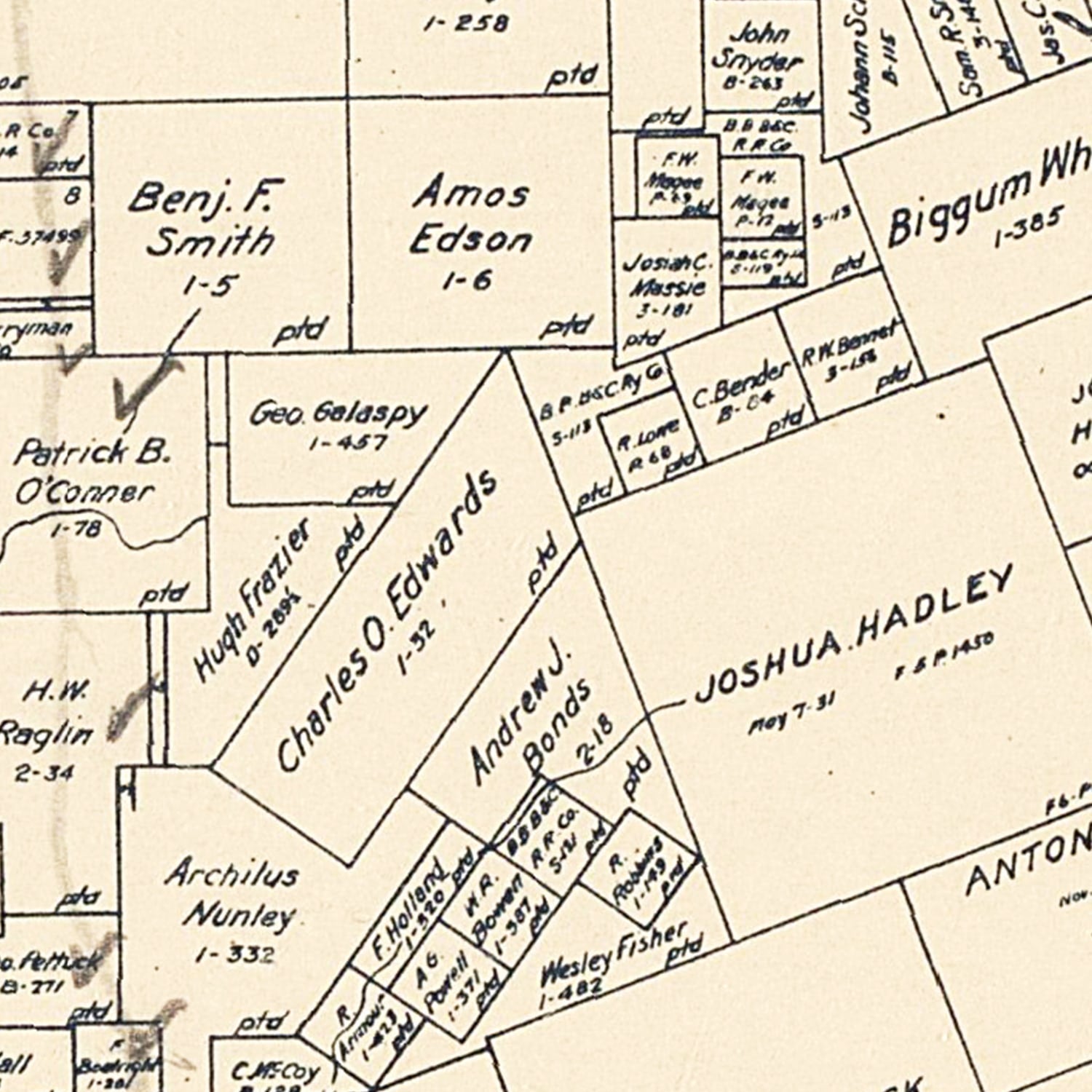 Vintage Map of Grimes County, Texas 1922