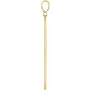 14K Yellow .0025 CT Natural Diamond Arrow Bar Pendant