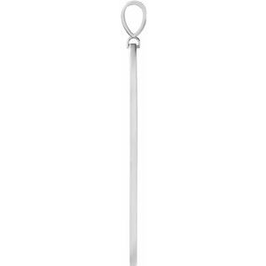 Sterling Silver .0025 CT Natural Diamond Arrow Bar Pendant