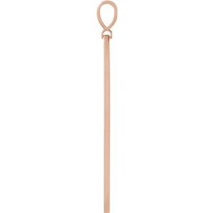 14K Rose .0025 CT Natural Diamond Arrow Bar Pendant