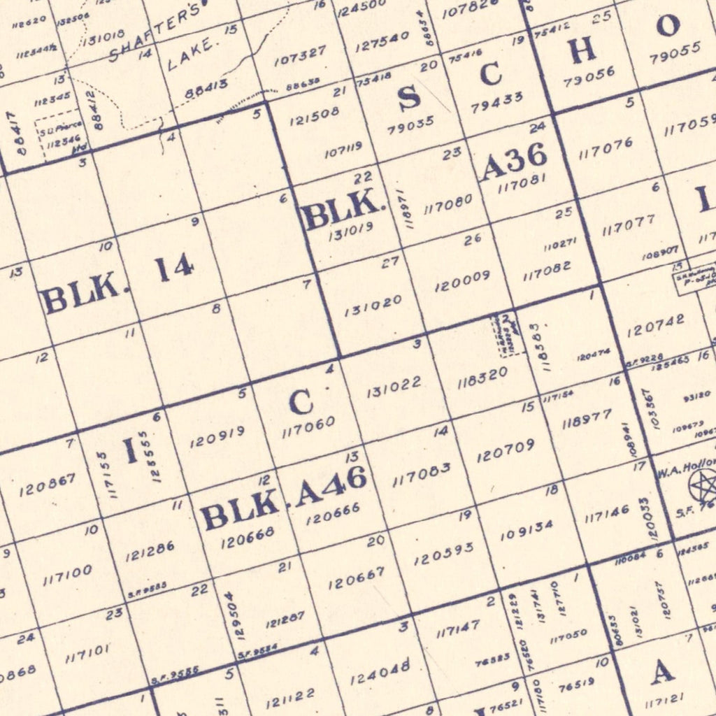 Vintage Map of Andrews County, Texas 1925
