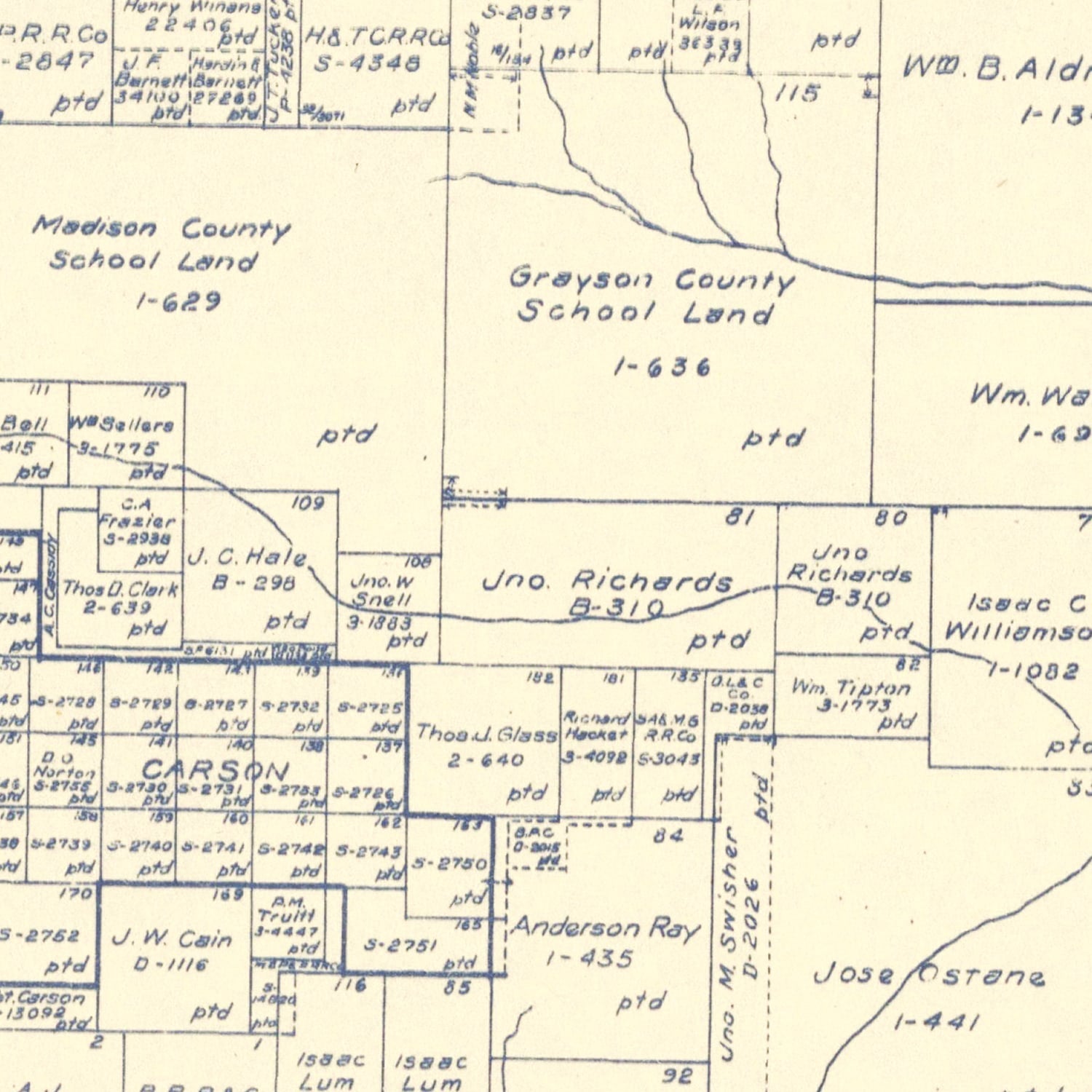 Vintage Map of Archer County, Texas 1926