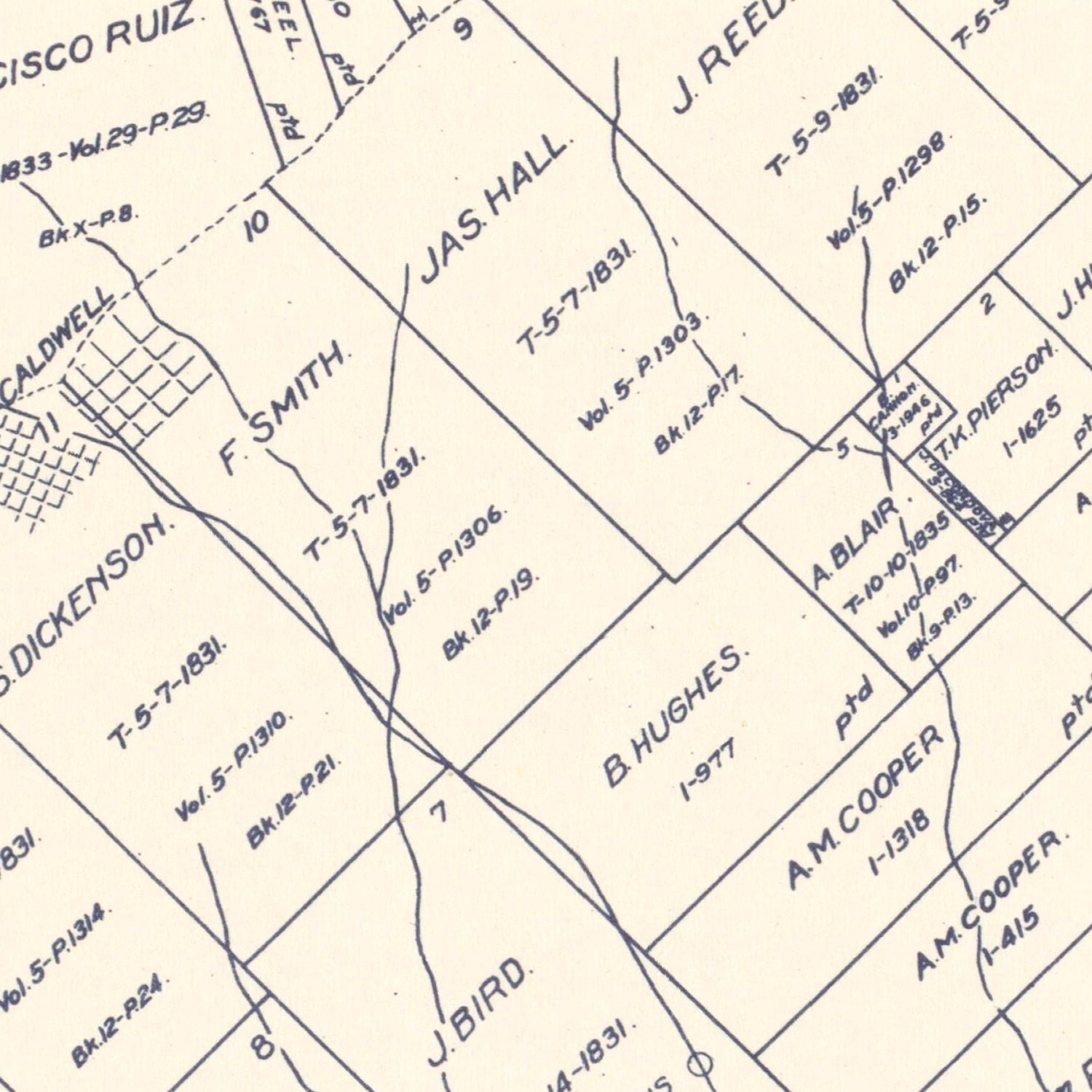 Vintage Map of Burleson County, Texas 1920