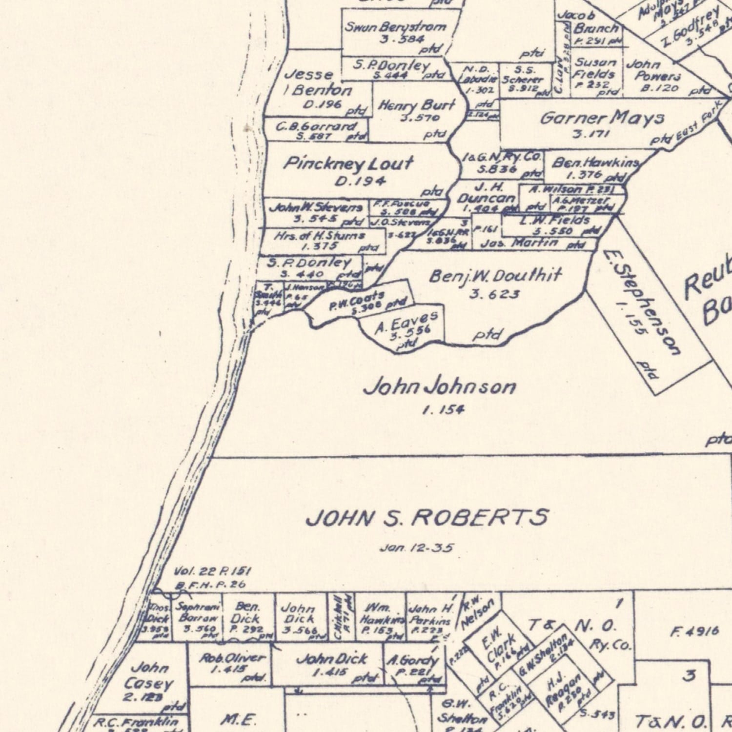 Vintage Map of Chambers County, Texas 1922