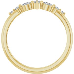 14K Yellow Gold 1/8 CTW Natural Diamond Stackable Ring